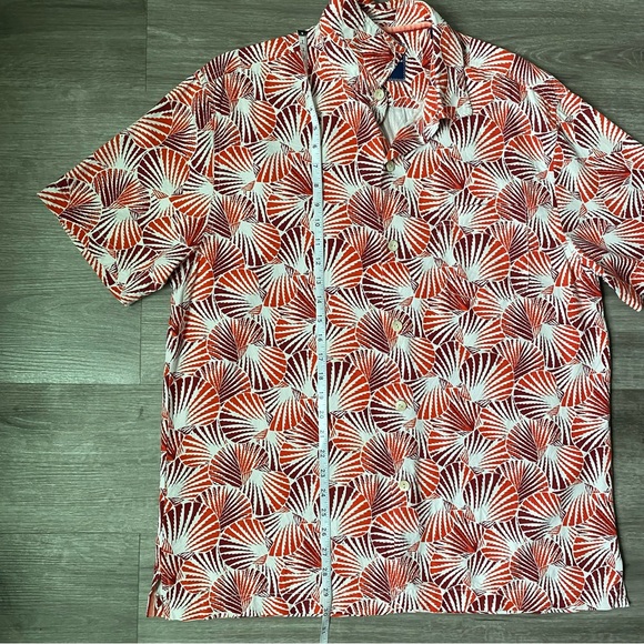Tommy Bahama Shell We Dance Silk Tropical Camp Shirt Red Large - Picture 8 of 12